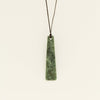 NZ Greenstone 65.9mm Roimata Pendant on Black Cord - Necklace - Walker & Hall