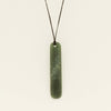 NZ Greenstone 72.3mm Roimata Pendant on Black Cord - Necklace - Walker & Hall