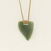 NZ Greenstone Tooth Pendant on Natural Cord - Necklace - Walker & Hall