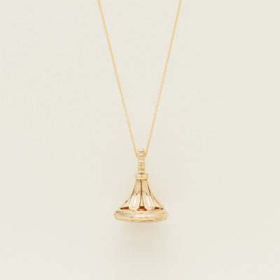 Deja Vu Rolled Gold Carnelian Seal Pendant - Necklace - Walker & Hall