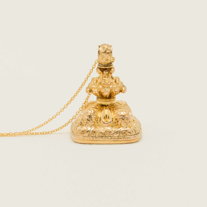 Vintage 9ct Yellow Gold Bloodstone Seal Pendant - Pendant - Walker & Hall