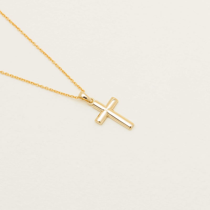 9ct Yellow Gold Cross Pendant - Necklace - Walker & Hall
