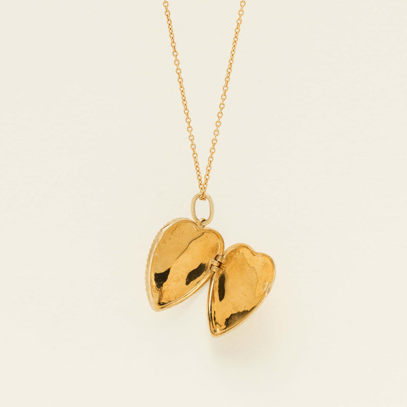 9ct Yellow Gold Guiding Light Heart Locket - Necklace - Walker & Hall