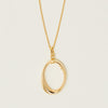 9ct Yellow Gold Oval Ribbon Pendant with Chain - Necklace - Walker & Hall