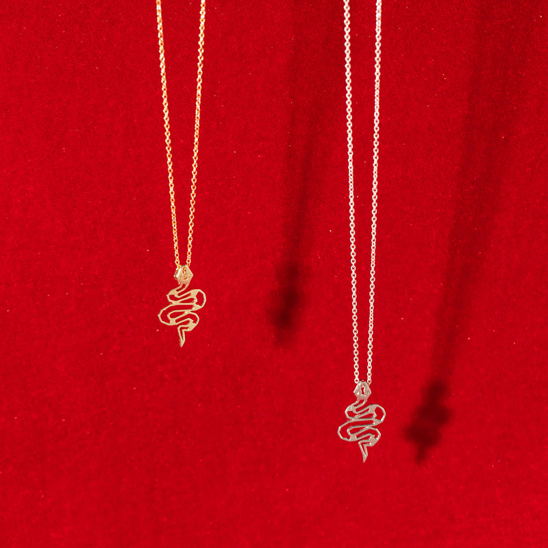 Sterling Silver Year Of The Snake Pendant-Necklace-Walker & Hall