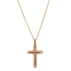 Deja Vu 9ct Yellow Gold Hollow Cross Pendant With Chain - Necklace - Walker & Hall