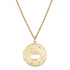 Vintage 9ct Yellow Gold & Brass Engraved Locket-Necklace-Walker & Hall