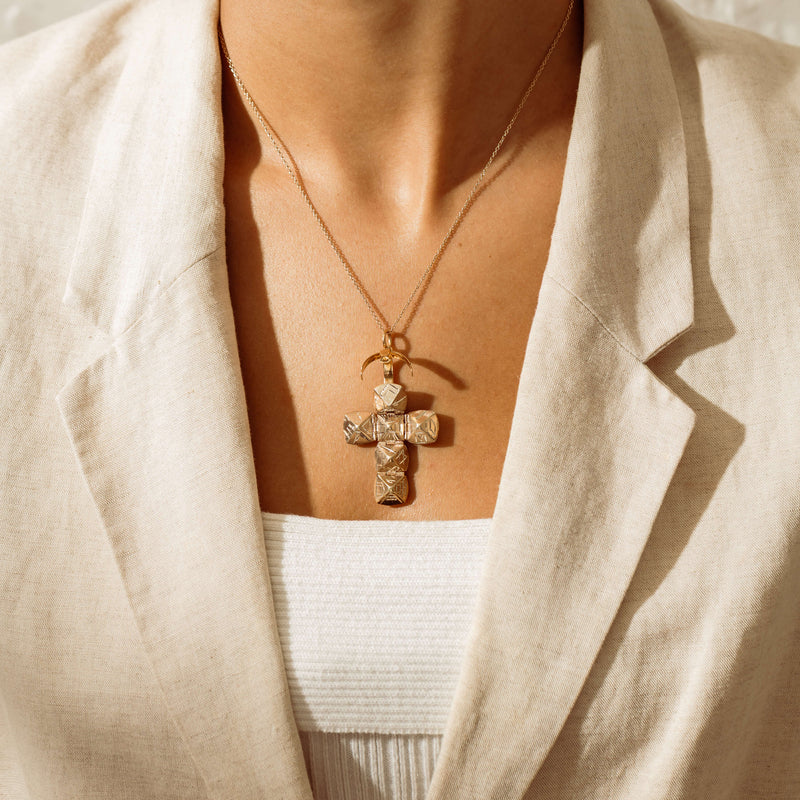 Deja Vu 9ct Yellow Gold Veneer & Silver Masonic Ball Pendant - Necklace - Walker & Hall