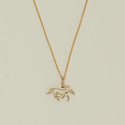9ct Yellow Gold Year Of The Horse Pendant - Necklace - Walker & Hall