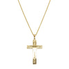 Deja Vu 18ct Yellow Gold Cross Pendant with Chain - Necklace - Walker & Hall