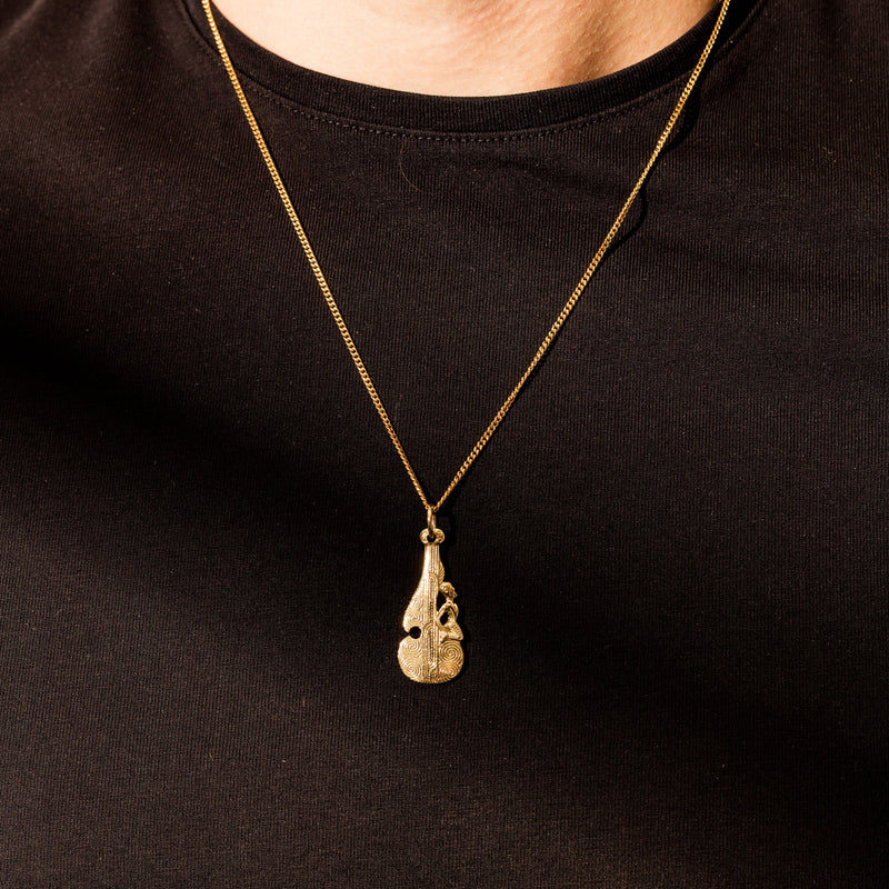9ct Yellow Gold Patu Pendant - Necklace - Walker & Hall