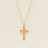 Deja Vu 9ct Rose Gold Bordered Cross Pendant - Necklace - Walker & Hall