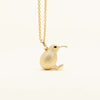 9ct Yellow Gold Black Diamond Kiwi Bird Pendant