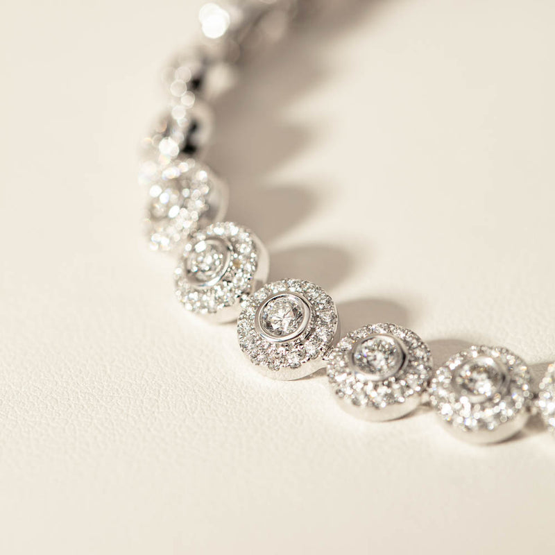 18ct White Gold 4.82ct Diamond Isla Bracelet-Bracelet-Walker & Hall