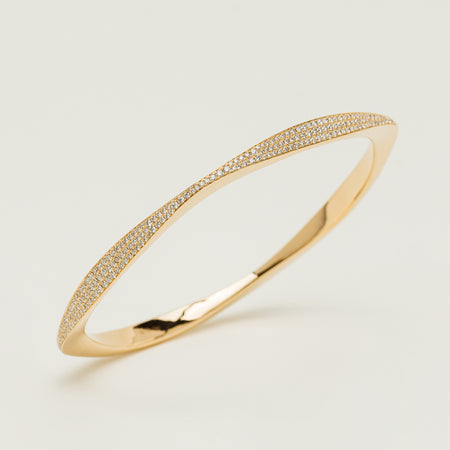 18ct Yellow Gold 2.70ct Diamond Eos Bangle - Bracelet - Walker & Hall
