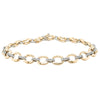 14ct Yellow Gold .50ct Diamond Oval Link Bracelet-Bracelet-Walker & Hall