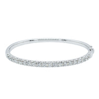 18ct White Gold 3.00ct Diamond Comet Bangle-Bracelet-Walker & Hall