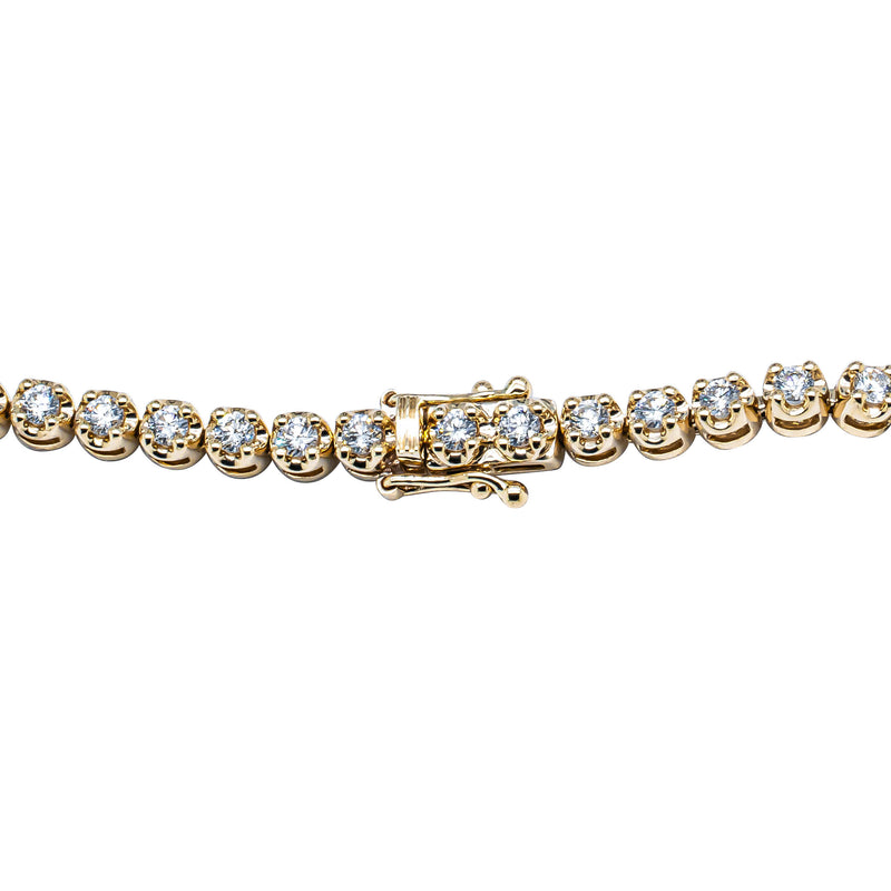 14ct Yellow Gold 2.50ct Diamond Ava Tennis Bracelet-Bracelet-Walker & Hall