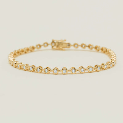 18ct Yellow Gold 1.16ct Diamond Rubover Bracelet - Bracelet - Walker & Hall