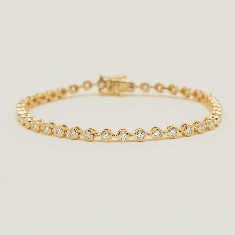 18ct Yellow Gold 1.16ct Diamond Rubover Bracelet - Bracelet - Walker & Hall