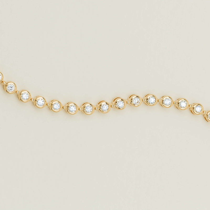 18ct Yellow Gold 1.16ct Diamond Rubover Bracelet - Bracelet - Walker & Hall