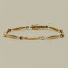 18ct Yellow Gold Sapphire & Diamond Cadenza Bracelet - Bracelet - Walker & Hall