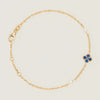 18ct Yellow Gold Sapphire & Diamond Single Clover Bracelet - Bracelet - Walker & Hall