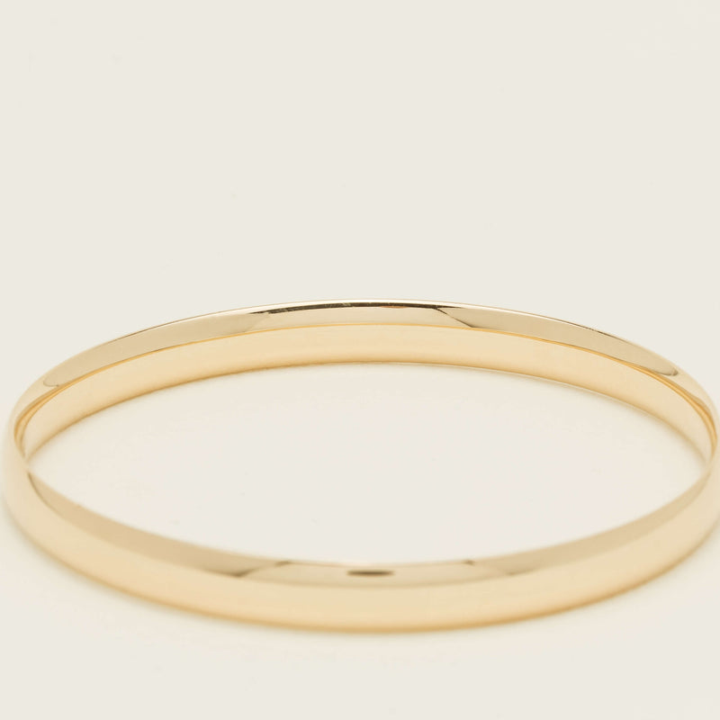 9ct Yellow Gold 6.5mm Bangle - Bracelet - Walker & Hall