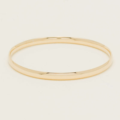9ct Yellow Gold 5mm Bangle - Bracelet - Walker & Hall