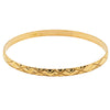 Deja Vu 22ct Yellow Gold Patterned Bangle-Bracelet-Walker & Hall
