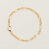 9ct Yellow Gold Oval Figaro Bracelet - Bracelet - Walker & Hall