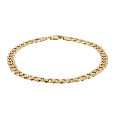 Deja Vu 9ct Yellow Gold Curb Link Bracelet-Bracelet-Walker & Hall