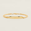 9ct Yellow Gold Medium Curb Link ID Bracelet 18.5cm - Bracelet - Walker & Hall