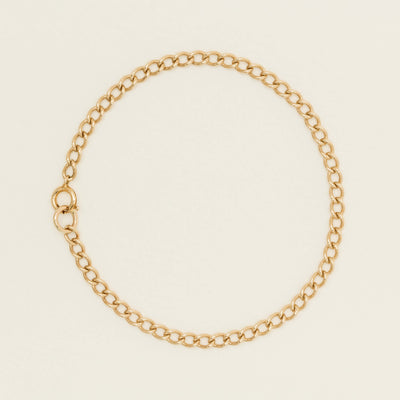 Deja Vu 9ct Yellow Gold Curb Link Bracelet 18cm - Bracelet - Walker & Hall