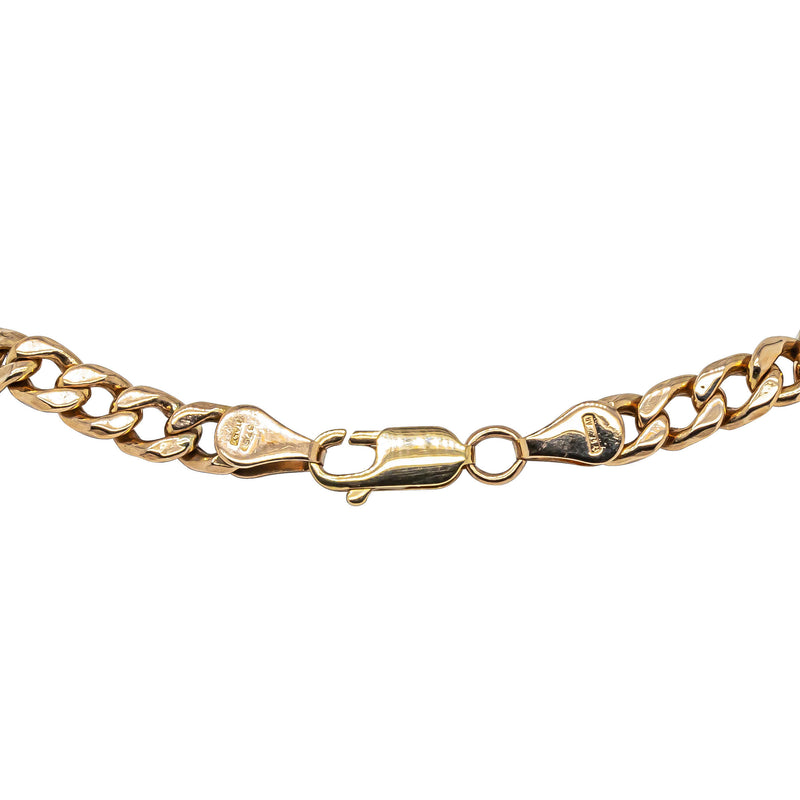 Deja Vu 9ct Rose Gold Hollow Curb Link Bracelet 18.5cm - Bracelet - Walker & Hall