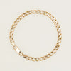 Deja Vu 9ct Yellow Gold Flat Curb Link Bracelet 20.5cm - Bracelet - Walker & Hall