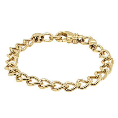 Deja Vu 9ct Yellow Gold Curb Link Bracelet - Bracelet - Walker & Hall