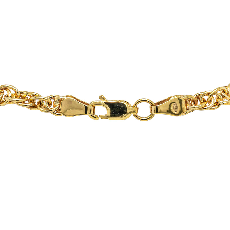9ct Yellow Gold Double Paperclip & Cable Link Bracelet - Bracelet - Walker & Hall