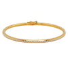 Deja Vu 22ct Yellow Gold Rhodium Plated Hollow Bangle - Bracelet - Walker & Hall