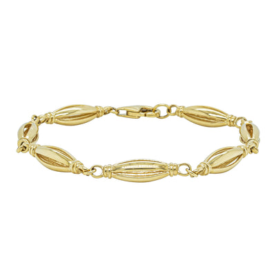 9ct Yellow Gold Marquise Open Link Bracelet - Bracelet - Walker & Hall