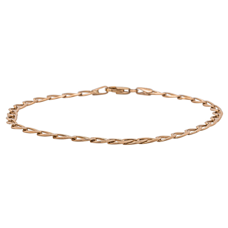 Deja Vu 9ct Rose & Yellow Gold Oval Curb Bracelet - Bracelet - Walker & Hall