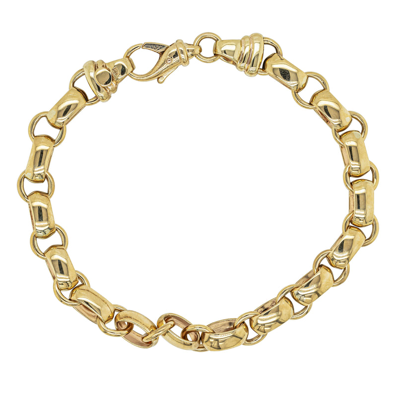 Deja Vu 9ct Yellow Gold Oval Link Chain Bracelet 23cm - Bracelet - Walker & Hall