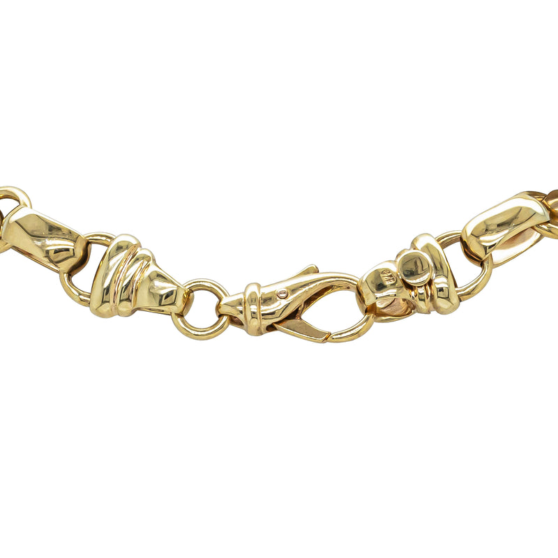 Deja Vu 9ct Yellow Gold Oval Link Chain Bracelet 23cm - Bracelet - Walker & Hall