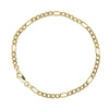 Deja Vu 9ct Yellow Gold Figaro Bracelet - 19cm - Bracelet - Walker & Hall