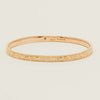 Vintage 9ct Rose Gold Hollow Patterned Bangle - Chester - Bracelet - Walker & Hall