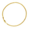 Deja Vu 9ct Yellow Gold Flat Curb Link Bracelet 21.5cm