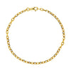 Deja Vu 9ct Yellow Gold Faceted Cable Link Bracelet 19cm - Bracelet - Walker & Hall