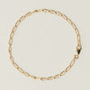 Deja Vu 9ct Yellow Gold Cable Link Bracelet 18.5cm