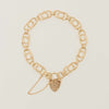 Deja Vu 9ct Yellow Gold Fancy Link Bracelet with Padlock - Bracelet - Walker & Hall