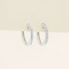 9ct White Gold Diamond Huggie Earrings - Earrings - Walker & Hall
